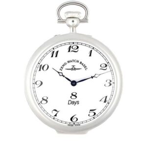 8 Tage Taschenuhr Handaufzug, ZENO Sterling Silber Zahlen