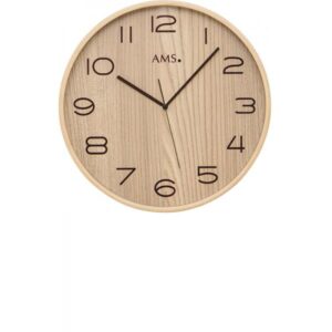 AMS Alpenchique Funkwanduhr, buche 32cm