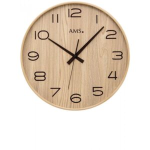 AMS Alpenchique Funkwanduhr, buche 40cm