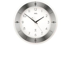 AMS Apollo Funkwanduhr, silber