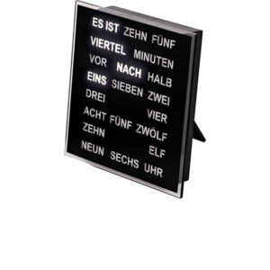 AMS Design Wortuhr Tischuhr 20cm