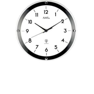 AMS Disk Funkwanduhr, weiss