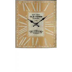 AMS Old Town Wanduhr, Silent Quartz, beige