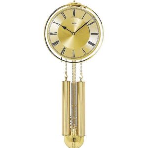 AMS Pendeluhr, mechanische Messing Wanduhr, römisch