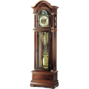 AMS Standuhr 208cm, mechanische Holzuhr mit Mondphase + Westminsterschlag