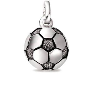 Anhänger Fussball 10mm in Silber