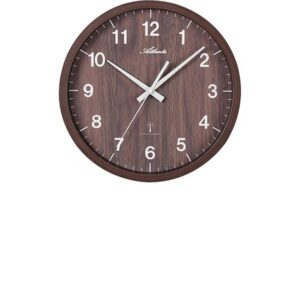 ATLANTA Dekotipp. Funkwanduhr Holzoptik dunkelbraun