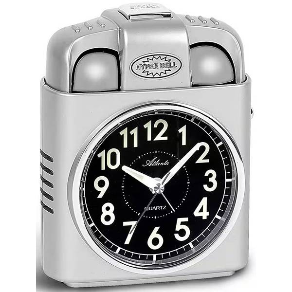 atlanta glockenwecker silent q lauter alarm licht silber