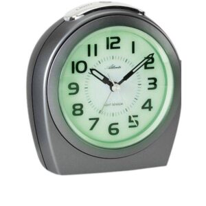 ATLANTA Nachtlicht Sweep Silent Wecker, dunkelgrau