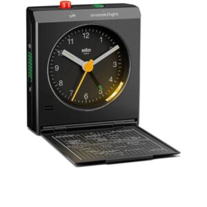 BRAUN Reisewecker Silent Travel Alarm mit Licht schwarz