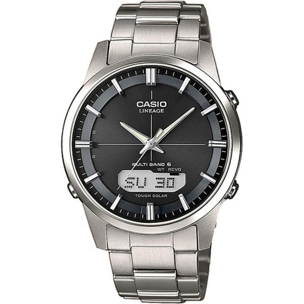casio digi analog lineage tag datum solar funkuhr titan schwarz