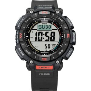CASIO Pro Trek Solaruhr, Alti-Baro-Thermo-Kompass schwarz