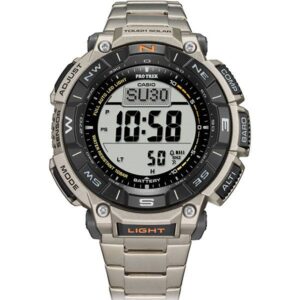 CASIO Pro Trek Solaruhr, Alti-Baro-Thermo-Kompass Titan