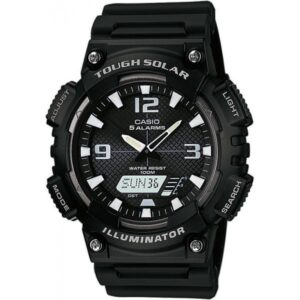 CASIO Tough Solaruhr mit 5 Alarmen, DigiAnalog schwarz