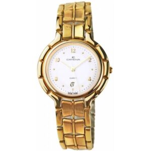 CATENA Excelsior, grosse vergoldete Quartz Armbanduhr