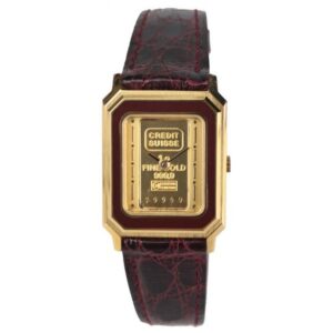 CATENA Lingot d'or, Quartzuhr mit 1g Goldbarren, rot