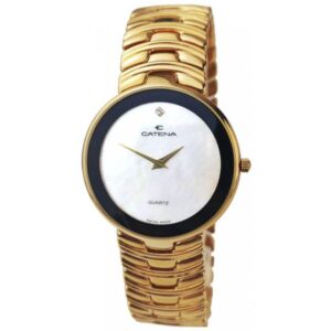 CATENA Marbella Diamond, vergoldete Quartz Armbanduhr