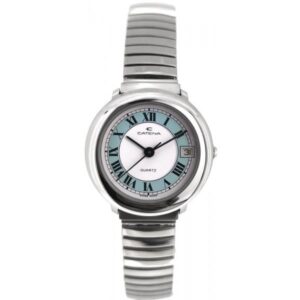 CATENA Stretch Damenuhr römisch, himmelblau