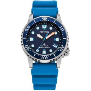 _CITIZEN Damen Taucheruhr Promaster Diver 36, Eco-Drive Solar hellblau