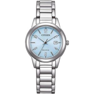 _CITIZEN Elegant Lady, Eco-Drive Solaruhr, Stahl hellblau