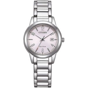 _CITIZEN Elegant Lady, Eco-Drive Solaruhr, Stahl rosa