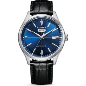 CITIZEN Retro Automatik Uhr C7 Day Date, Stahl blau