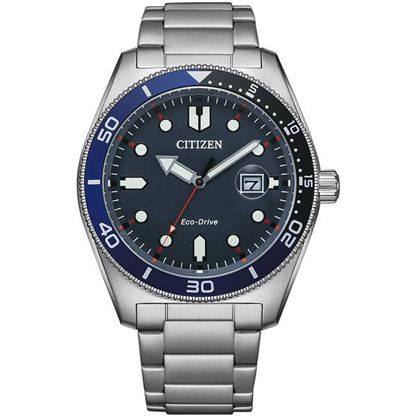 citizen sport eco drive diver solaruhr stahl blau