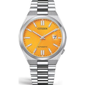 CITIZEN Tsuyosa, Retro Automatik Uhr, Stahl gelb