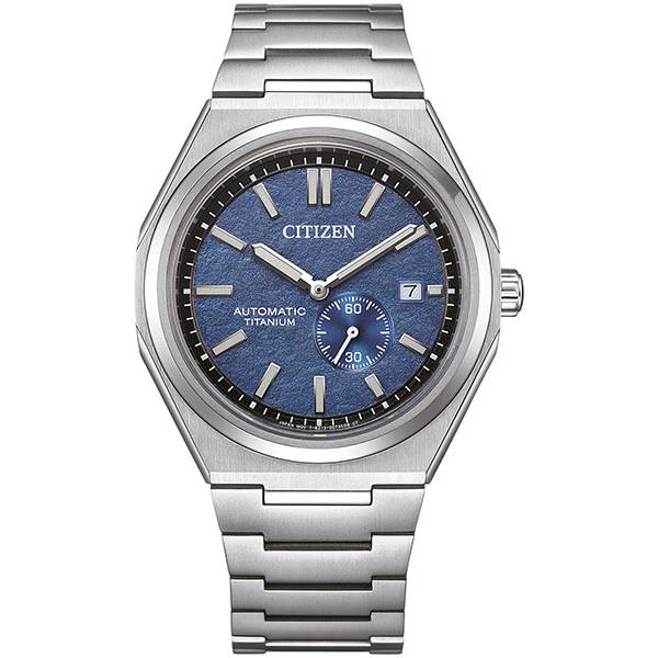citizen zenshin small second automatik titanuhr blau