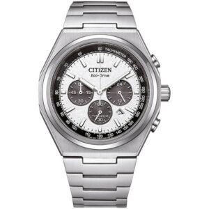 CITIZEN Zenshin, Solar Chronograph, Titan hellgrau
