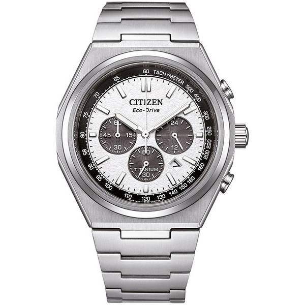 citizen zenshin solar chronograph titan hellgrau