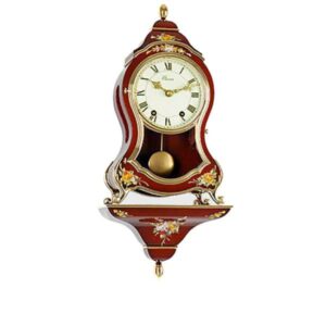 ELUXA Neuenburger Pendule, Régence Mechanisch Email 42cm