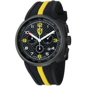 FERRARI Fast Lab Chronograph Quartzuhr, schwarz-gelb