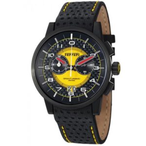 FERRARI Granturismo Chronograph Quartzuhr schwarz/gelb