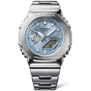 G-SHOCK Analog-Digitaluhr CasiOak, Classic G-Steel hellblau