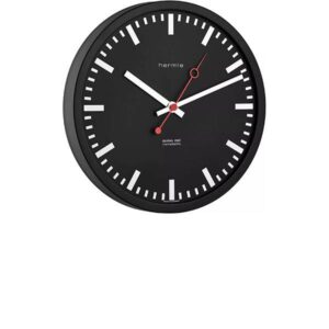 HERMLE Grand Central Station, Funkwanduhr schwarz