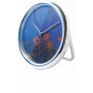 JEAN ROULET, Art et Temps, Walter Mafli, Tischuhr Quartz, chromé