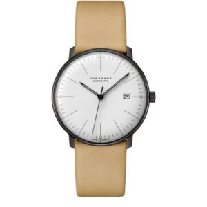 Junghans MAX BILL 38 Automatikuhr, schwarz weiss Index P