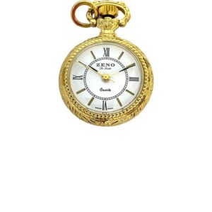 Klassik Anhängeuhr, rund vergoldet römisch