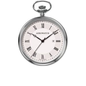 Klassik Taschenuhr Quartz, Aerowatch Stahl