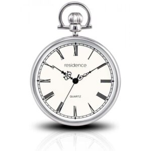 Klassik Taschenuhr Quartz, Lépine römisch silber