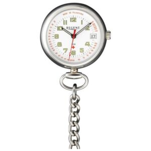 Krankenschwester Anhängeuhr, Regent Pulsometer wasserfest weiss