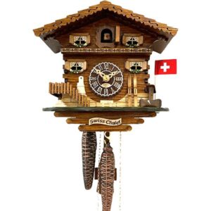 Kuckucksuhr Chalet Swiss, Holz Wanduhr mechanisch