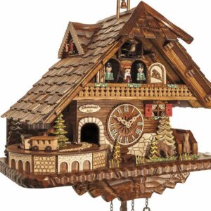 Kuckucksuhr Schwarzwaldbahn, Holz Q-Wanduhr Zug