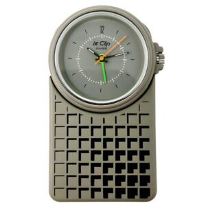 LE CLIP Alarm Anhänge-/Clippuhr mit Wecker, grau