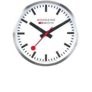 MONDAINE Wall Clock, SBB Bahnhofswanduhr, XL Sweep Silent