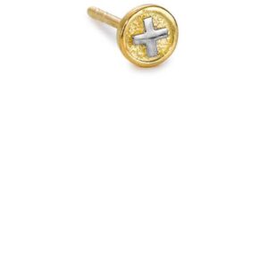 Ohrstecker Schweizerkreuz 5mm in 18 Karat Gold