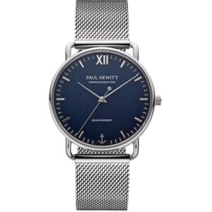 PAUL HEWITT Armbanduhr Sailor 39, Solar Edelstahl blau