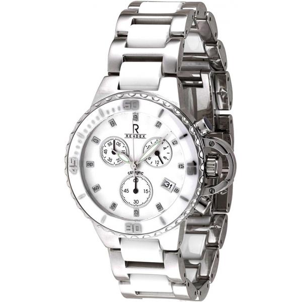 rendex ceramic xl lady chrono keramikband weiss