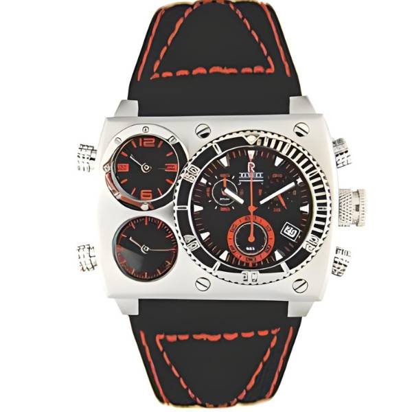 rendex multitime xxl dreizeitenuhr chronograph stahl